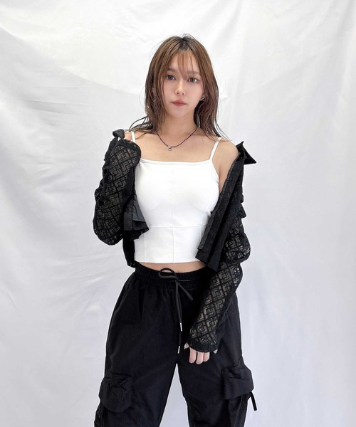 ENVYM（アンビー）の「カップインキャミソール（キャミソール・レディース・ブラック/カーキ/ホワイト・FREE）」の12枚目の写真