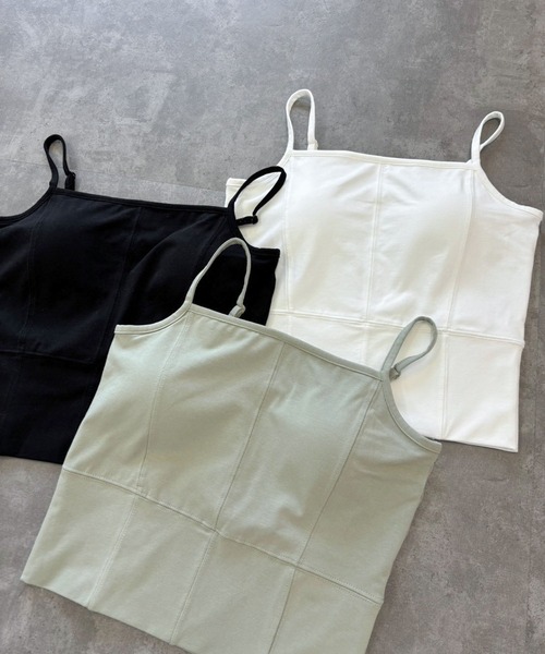 ENVYM（アンビー）の「カップインキャミソール（キャミソール・レディース・ブラック/カーキ/ホワイト・FREE）」の5枚目の写真