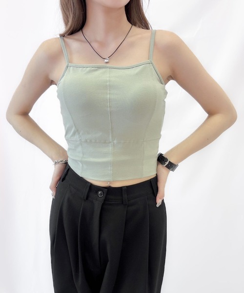 ENVYM（アンビー）の「カップインキャミソール（キャミソール・レディース・ブラック/カーキ/ホワイト・FREE）」の18枚目の写真