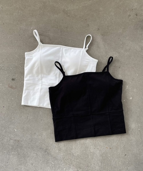 ENVYM（アンビー）の「カップインキャミソール（キャミソール・レディース・ブラック/カーキ/ホワイト・FREE）」の22枚目の写真