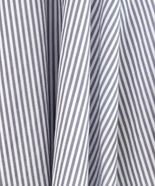 ABITOKYO（アビトーキョー）の「ストライプボリュームフレアシャツワンピース（シャツワンピース・レディース・チャコールグレー/ブラック/ブルー・M/L）」の12枚目の写真