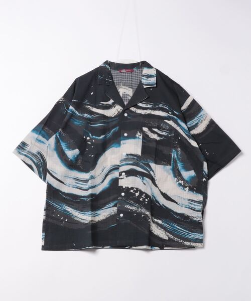 【カヤ】白波メンズ開襟シャツ（シャツ/ブラウス）｜カヤ（カヤ）