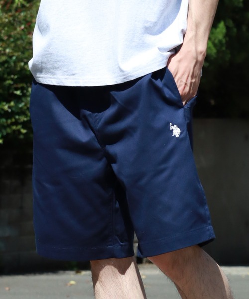 U.S. POLO ASSN.（ユーエスポロアッスン）の「【U.S. POLO ASSN./ユーエスポロアッスン】 ポニー刺繍 TCツイル イージーショートパンツ（その他パンツ・メンズ・チャコール/ベージュ/ホワイト/ブラック/ネイビー・S/M/L/LL）」の5枚目の写真