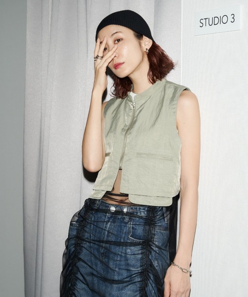 ワーククロップドベスト（ベスト）｜Auntie Rosa Holiday（アンティ