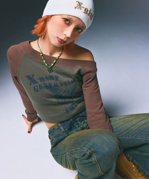 X-girl | OFF THE SHOULDER SWEAT TOP(スウェット)
