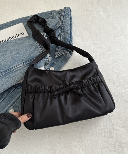 Doux Belle（ドゥーベル）の「リボンポイントショルダーバック（ショルダーバッグ・レディース・ベージュ/ホワイト/ピンク/ブラック・FREE）」の11枚目の写真