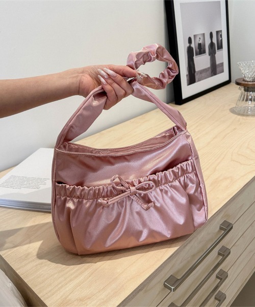 Doux Belle（ドゥーベル）の「リボンポイントショルダーバック（ショルダーバッグ・レディース・ベージュ/ホワイト/ピンク/ブラック・FREE）」の14枚目の写真