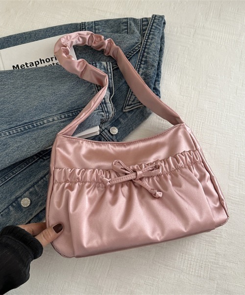 Doux Belle（ドゥーベル）の「リボンポイントショルダーバック（ショルダーバッグ・レディース・ベージュ/ホワイト/ピンク/ブラック・FREE）」の5枚目の写真