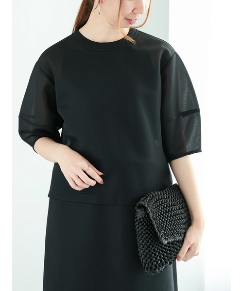 Te chichi(テチチ)の「シアーダンボールボリューム袖プルオーバー(セットアップ可)(シャツ/ブラウス・レディース・ブラウン/ブラック/オフホワイト・F)」の11枚目の写真