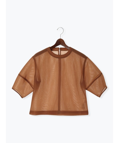 Te chichi(テチチ)の「シアーダンボールボリューム袖プルオーバー(セットアップ可)(シャツ/ブラウス・レディース・ブラウン/ブラック/オフホワイト・F)」の15枚目の写真