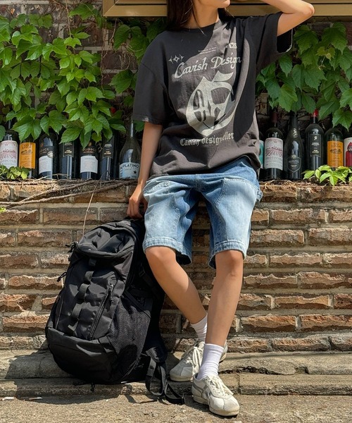 Cavish（カビシ）の「【UNISEX】CAVISH／ピグメントセンチュリーT（Tシャツ/カットソー・レディース・アイボリー/チャコール・SMALL/MEDIUM/LARGE）」の10枚目の写真