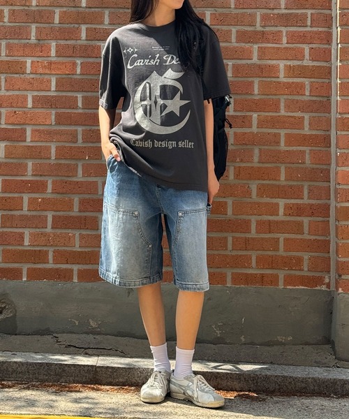 Cavish（カビシ）の「【UNISEX】CAVISH／ピグメントセンチュリーT（Tシャツ/カットソー・レディース・アイボリー/チャコール・SMALL/MEDIUM/LARGE）」の12枚目の写真