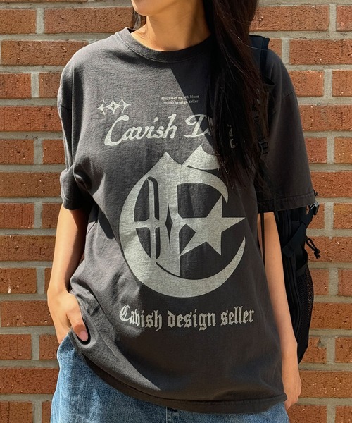 Cavish（カビシ）の「【UNISEX】CAVISH／ピグメントセンチュリーT（Tシャツ/カットソー・レディース・アイボリー/チャコール・SMALL/MEDIUM/LARGE）」の13枚目の写真