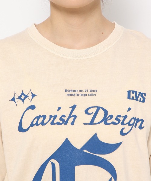 Cavish（カビシ）の「【UNISEX】CAVISH／ピグメントセンチュリーT（Tシャツ/カットソー・レディース・アイボリー/チャコール・SMALL/MEDIUM/LARGE）」の18枚目の写真