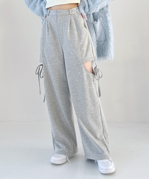 Heather(ヘザー)の「スリットデザインパンツ 135746(その他パンツ・レディース・グレー/ブラック/ライトグレー/チャコールグレー・FREE)」の4枚目の写真