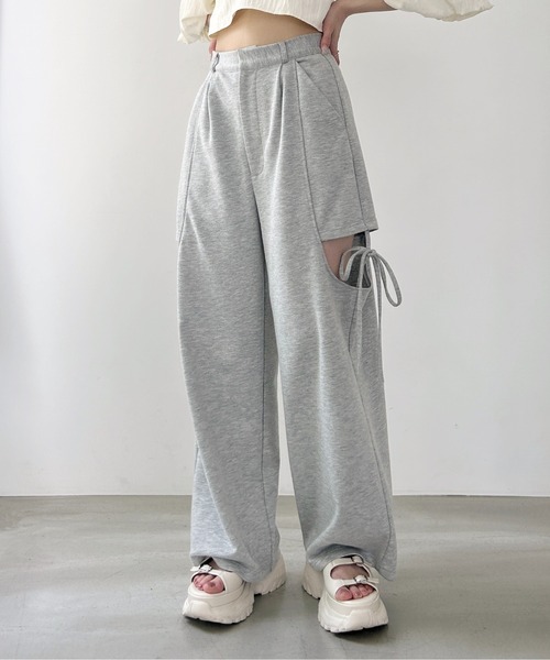heve ベンツスリットサテンパンツ36 即納】サイドラインサテンパンツ – ESICA