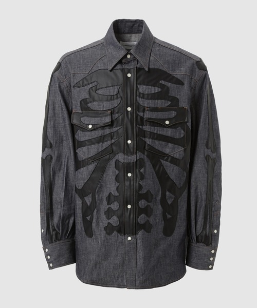 TAKAHIROMIYASHITATheSoloIst.(タカヒロミヤシタザソロイスト)の「westren shirt.(シャツ/ブラウス・メンズ・ブルー系その他/ブラック×ブラック・44)」の1枚目の写真