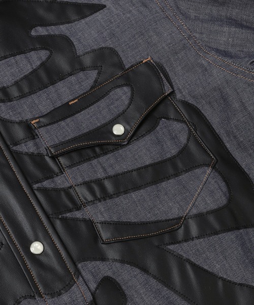 TAKAHIROMIYASHITATheSoloIst.(タカヒロミヤシタザソロイスト)の「westren shirt.(シャツ/ブラウス・メンズ・ブルー系その他/ブラック×ブラック・44)」の5枚目の写真