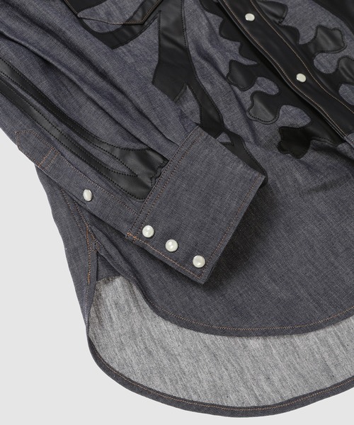 TAKAHIROMIYASHITATheSoloIst.(タカヒロミヤシタザソロイスト)の「westren shirt.(シャツ/ブラウス・メンズ・ブルー系その他/ブラック×ブラック・44)」の9枚目の写真