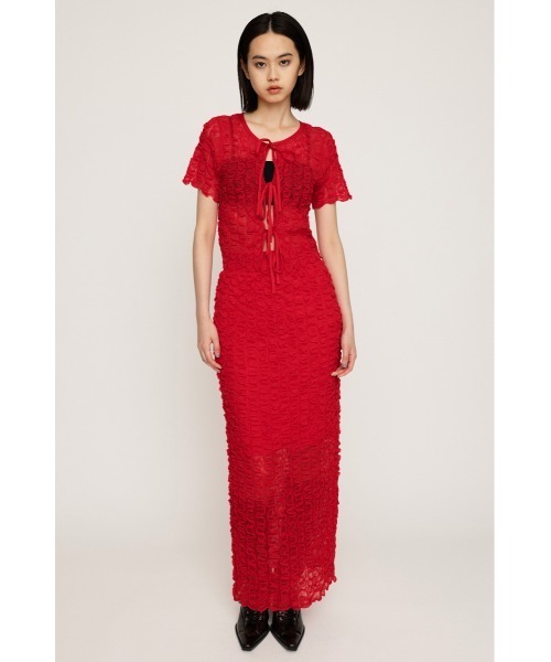 SLY（スライ）の「SHEER 2WAY TOPS シアー 2ウェイ トップス / セットアップ可（シャツ/ブラウス・レディース・レッド/グレー/ブラック/アイボリー・FREE）」の17枚目の写真