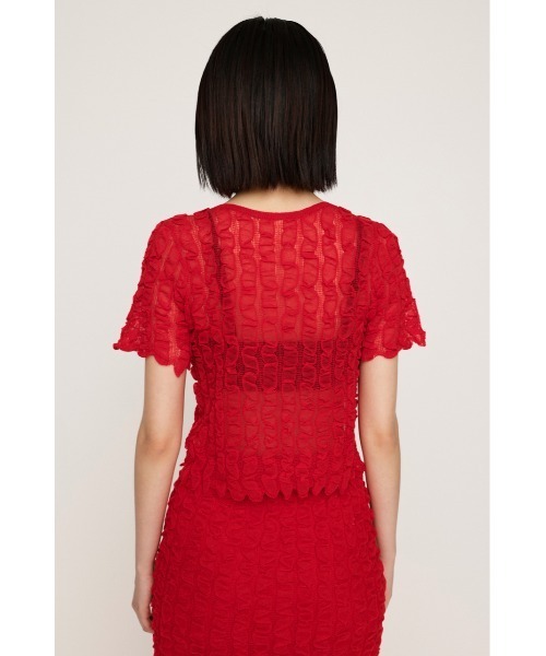 SLY（スライ）の「SHEER 2WAY TOPS シアー 2ウェイ トップス / セットアップ可（シャツ/ブラウス・レディース・レッド/グレー/ブラック/アイボリー・FREE）」の20枚目の写真