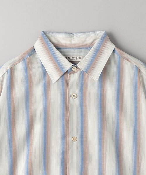BEAUTY&YOUTH UNITED ARROWS(ビューティーアンドユースユナイテッドアローズ)の「シアー オンブレ ストライプ レギュラー フォルム シャツ(シャツ/ブラウス・メンズ・オフホワイト/ライトグレー・S/M/L/XL)」の9枚目の写真