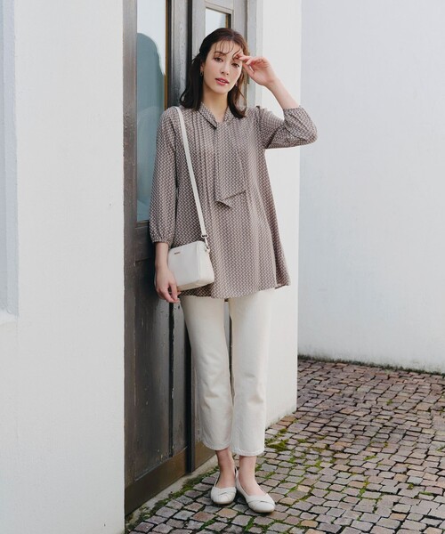 セール】ボウタイチュニック（シャツ/ブラウス）｜Tiaclasse（ティア