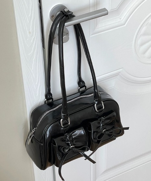 .KOM（ドットコム）の「A'GEM/9 × .kom 『.KOM/ドットケーオーエム』ショルダーリボンバッグ（ショルダーバッグ・レディース・ホワイト/ピンク/レッド/シルバー/ブラック・FREE）」の9枚目の写真