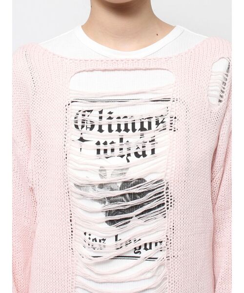 jouetie（ジュエティ）の「オーバークラッシュローゲージニット（ニット/セーター・レディース・ブラック/ピンク/グリーン・MEDIUM）」の10枚目の写真