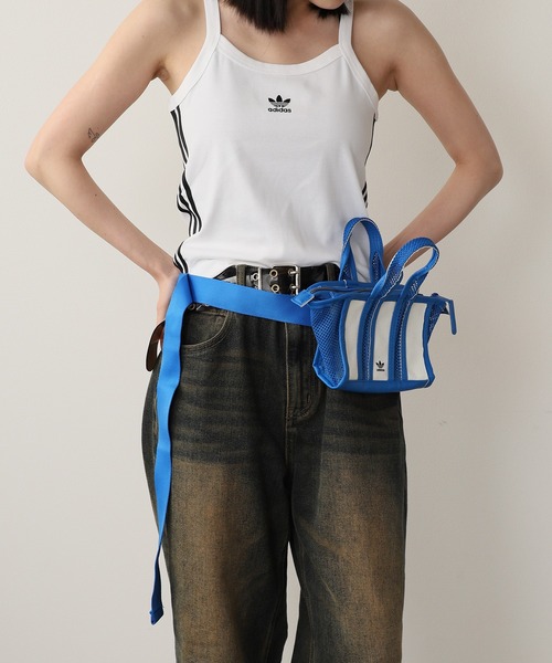 adidas/アディダス × KSENIASCHNAIDER HERI MINI DUFFLE BAG ショルダーバック メッシュ(ハンドバッグ)|adidas(アディダス) adidas/アディダス × KSENIASCHNAIDER HERI MINI DUFFLE BAG ショルダーバック メッシュ(ハンドバッグ)|adidas(アディダス)