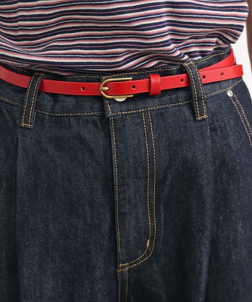 PAR ICI（パーリッシィ）の「ホーク オリジナル牛革細ベルト（ベルト・レディース・ブラック/レッド/ダークブラウン・FREE）」の13枚目の写真