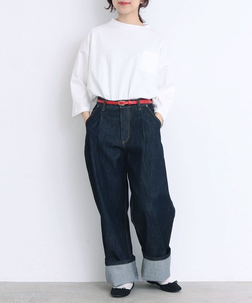 PAR ICI（パーリッシィ）の「ホーク オリジナル牛革細ベルト（ベルト・レディース・ブラック/レッド/ダークブラウン・FREE）」の10枚目の写真