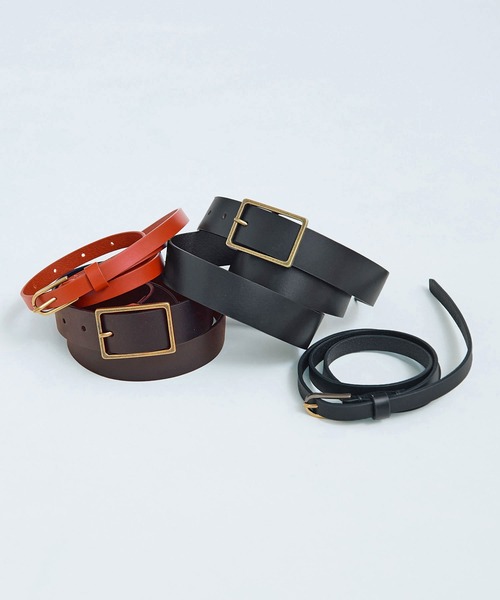 PAR ICI（パーリッシィ）の「ホーク オリジナル牛革細ベルト（ベルト・レディース・ブラック/レッド/ダークブラウン・FREE）」の14枚目の写真