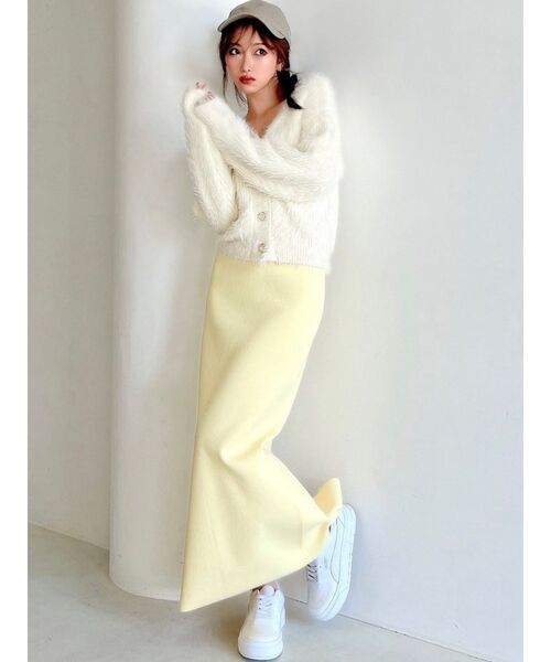 RESEXXY（リゼクシー）の「シャギーニットカーディガン（カーディガン/ボレロ・レディース・ホワイト/パープル/ブラック・FREE）」の22枚目の写真