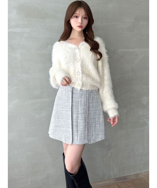 RESEXXY（リゼクシー）の「シャギーニットカーディガン（カーディガン/ボレロ・レディース・ホワイト/パープル/ブラック・FREE）」の12枚目の写真