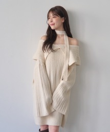 mellowneon | マルチウェイオフショルニット/ワンピース(ニット/セーター)