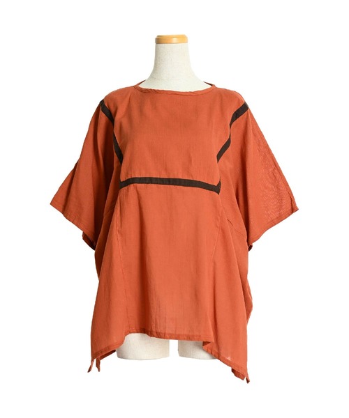 MARAI(マーライ)の「楽の極み ボックスシルエット 切り替えカットソー(Tシャツ/カットソー・レディース・ブラック/ホワイト/グリーン/レンガ/ベージュ・FREE)」の19枚目の写真