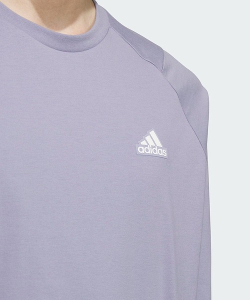 adidas（アディダス）の「ワーディングパック ルーズフィット シングルジャージー 長袖Tシャツ / ロンT / アディダス adidas（Tシャツ/カットソー・メンズ・パープル/ホワイト/ブラック・MEDIUM/LARGE/3XL/XX-LARGE/SMALL/X-LARGE/X-SMALL）」の16枚目の写真