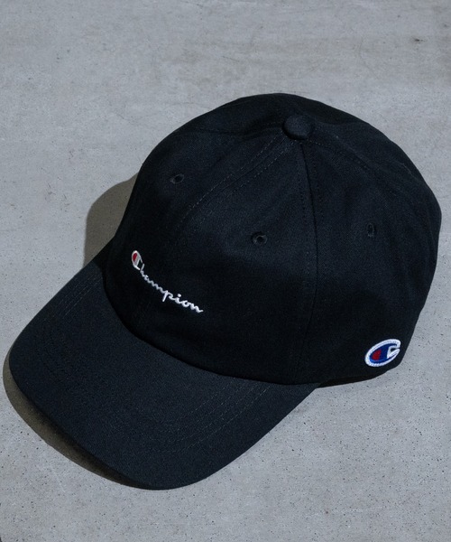 Champion(チャンピオン)の「【k】〔Champion/チャンピオン〕ベーシックロゴ ツイルキャップ(キャップ・キッズ・ブラック/オフホワイト/ネイビー/ベージュ/ミント・FREE)」の2枚目の写真