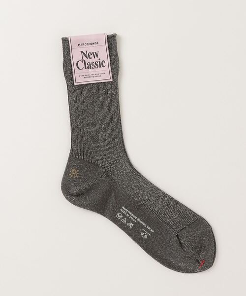 MARCOMONDE（マルコモンド）の「MARCOMONDE（マルコモンド）ラメソックス/176N1/1GL2-20C（ソックス/靴下・レディース・ブラック/グレー/ピンク/ゴールド/グレー系その他3/ブルー系その他3・1）」の3枚目の写真