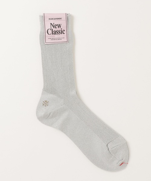 MARCOMONDE（マルコモンド）の「MARCOMONDE（マルコモンド）ラメソックス/176N1/1GL2-20C（ソックス/靴下・レディース・ブラック/グレー/ピンク/ゴールド/グレー系その他3/ブルー系その他3・1）」の4枚目の写真