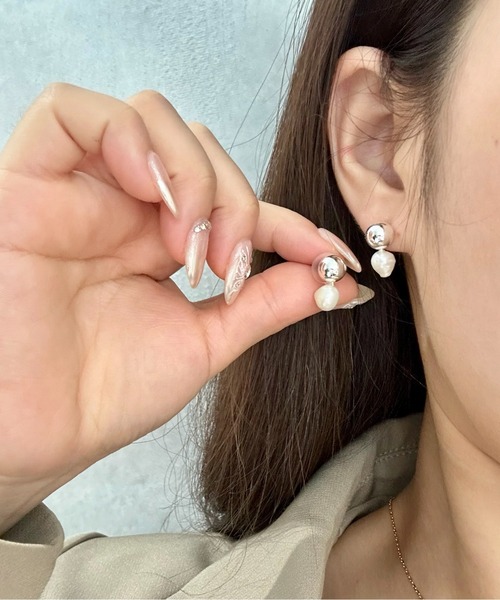 Burner(バーナー)の「【CHI SELECT】パール モチーフ ピアス chi-pierce-00716(ピアス(両耳用)・レディース・シルバー/ゴールド・FREE)」の1枚目の写真