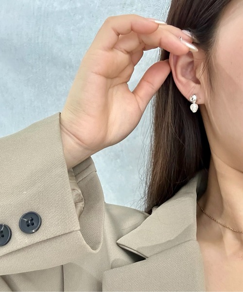 Burner(バーナー)の「【CHI SELECT】パール モチーフ ピアス chi-pierce-00716(ピアス(両耳用)・レディース・シルバー/ゴールド・FREE)」の4枚目の写真