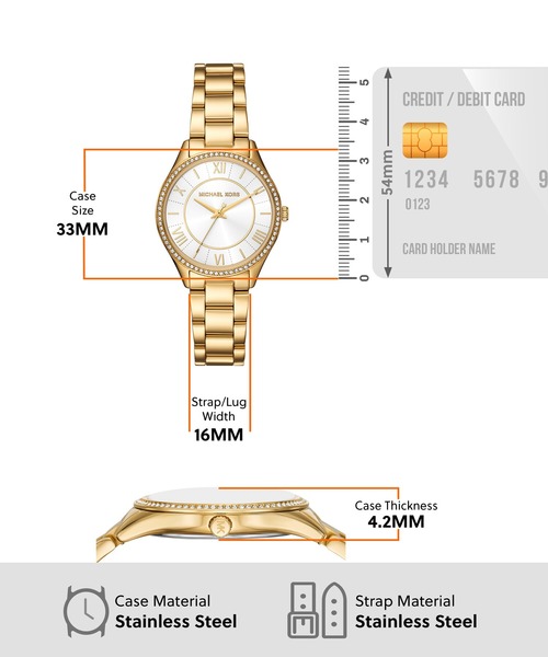 MICHAEL KORS(マイケルコース)の「マイケル・コース 腕時計 レディース アナログ ステンレス MK4849SET(アナログ腕時計・レディース・GOLD・FREE)」の6枚目の写真