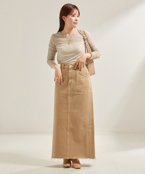 plage（プラージュ）の「《追加》Flocky Mesh ロンT（Tシャツ/カットソー・レディース・ブラック/ベージュ/ホワイト・FREE）」の6枚目の写真