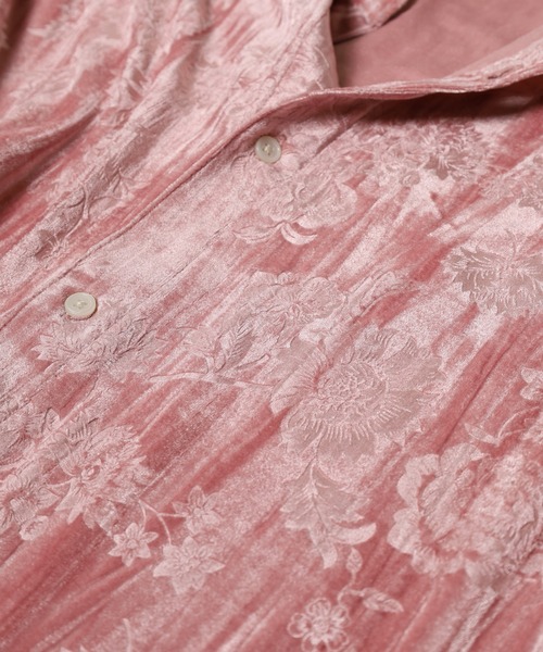REGIEVO(レジエボ)の「Flower long sleeve velor shirt / フラワー長袖ベロアシャツ unisex(シャツ/ブラウス・メンズ・ネイビー/ブラック/ピンク・M/L)」の7枚目の写真