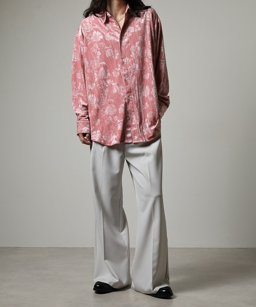 REGIEVO(レジエボ)の「Flower long sleeve velor shirt / フラワー長袖ベロアシャツ unisex(シャツ/ブラウス・メンズ・ネイビー/ブラック/ピンク・M/L)」の15枚目の写真