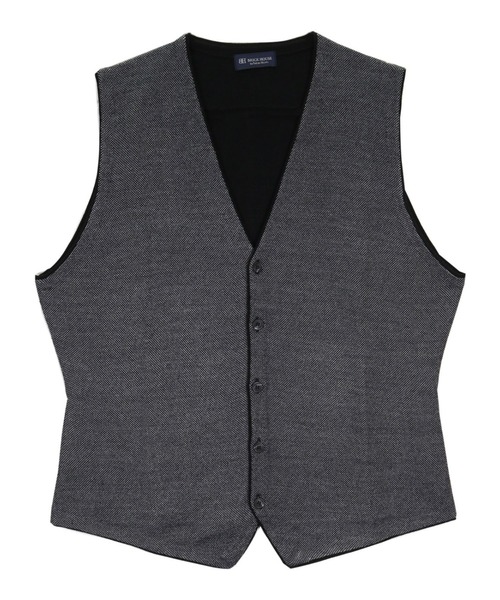 Pitta Re:)（ピッタリ）の「バースアイニットジレ（ベスト・メンズ・グレー/ネイビー・M/L/XL/LL）」の2枚目の写真