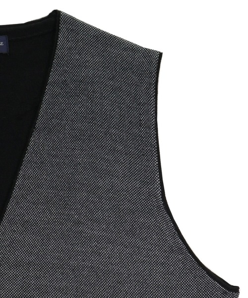 Pitta Re:)（ピッタリ）の「バースアイニットジレ（ベスト・メンズ・グレー/ネイビー・M/L/XL/LL）」の4枚目の写真