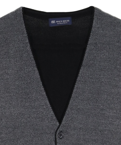 Pitta Re:)（ピッタリ）の「バースアイニットジレ（ベスト・メンズ・グレー/ネイビー・M/L/XL/LL）」の3枚目の写真